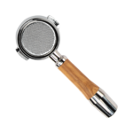 ECM - Filterträger Edelstahl Olivenholz Bodenlos abgewinkelt